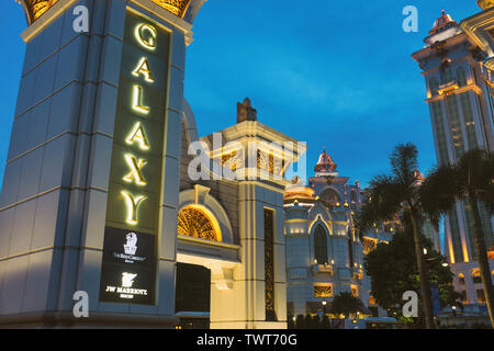 Galaxy Macau, l'hotel resort e casinò di Cotai strip, Taipa di Macao. Foto Stock