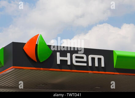 HEM stazione di gas a Berlino, Germania Foto Stock