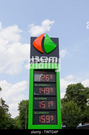 HEM stazione di gas a Berlino, Germania Foto Stock