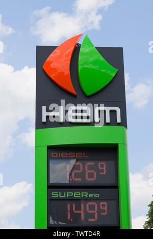 HEM stazione di gas a Berlino, Germania Foto Stock