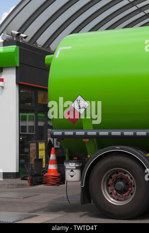 HEM stazione di gas a Berlino, Germania Foto Stock