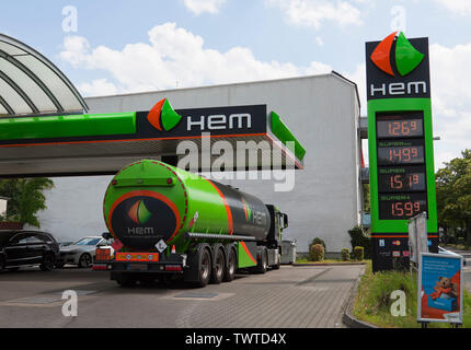 HEM stazione di gas a Berlino, Germania Foto Stock