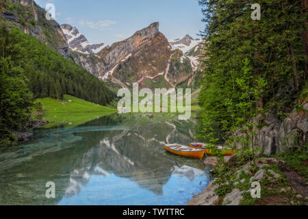 Seealpsee, Wasserauen, Appenzell Innerrhoden, Svizzera, Europa Foto Stock