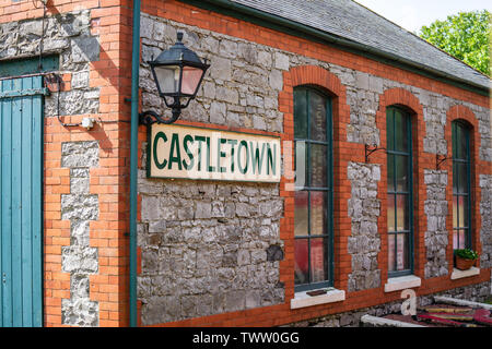 Castletown stazione è una stazione intermedia sull' Isola di Man Railway sull' Isola di Man facente parte di suola sezione rimanente del una volta Foto Stock