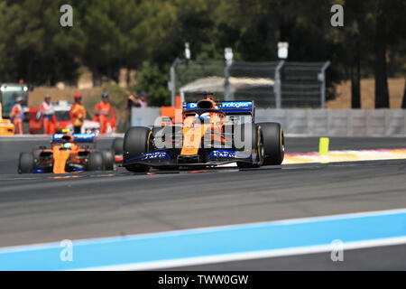 Marseille, Francia. Il 23 giugno, 2019. FIA Formula 1 Gran Premio di Francia, il giorno della gara; McLaren, Carlos Sainz Credit: Azione Plus immagini di sport/Alamy Live News Foto Stock