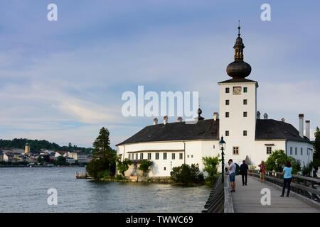 Gmunden: Castello Seeschloss Ort, lago Traunsee nel Salzkammergut, Oberösterreich, Austria superiore, Austria Foto Stock