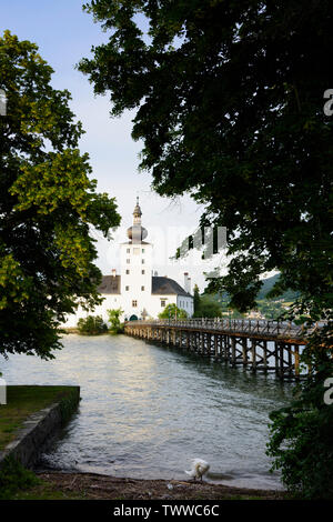 Gmunden: Castello Seeschloss Ort, lago Traunsee nel Salzkammergut, Oberösterreich, Austria superiore, Austria Foto Stock