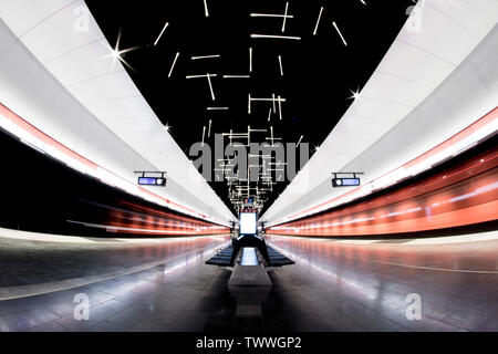 Nuova stazione di metropolitana di Helsinki Foto Stock