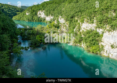 Lago Gavanovac, Laghi di Plitvice NP, Croazia Foto Stock
