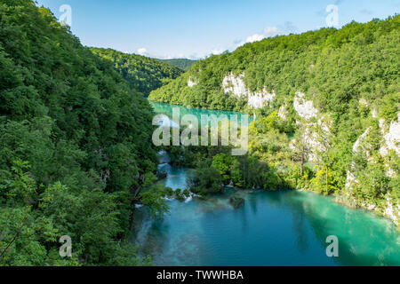 Lago Gavanovac, Laghi di Plitvice NP, Croazia Foto Stock