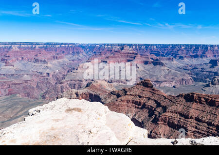 Grand Canyon dal piano, Arizona, Stati Uniti. Parco nazionale del Grand Canyon Foto Stock