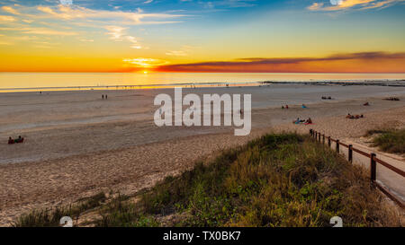 Tramonto sulla spiaggia di Cable Beach - Broome - Australia Foto Stock