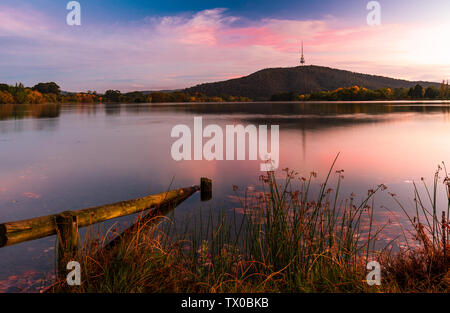 Tramonto su Black Mountain - Canberra - Australia Foto Stock