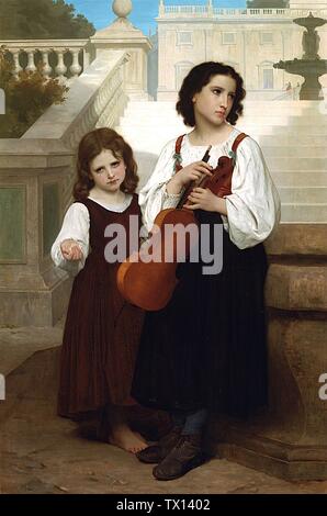 Lontano da casa (Loin du pays) (1867) francese pittura accademica da William-Adolphe Bouguereau - molto ad alta risoluzione e qualità dell'immagine Foto Stock