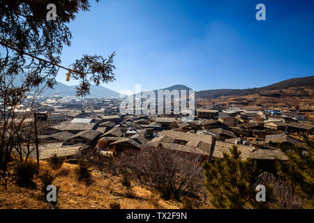 La città antica di Dukezong, nella provincia dello Yunnan (Chiaro di Luna City) Foto Stock