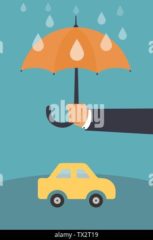 Schema creativo di assicurazione auto concept Foto Stock