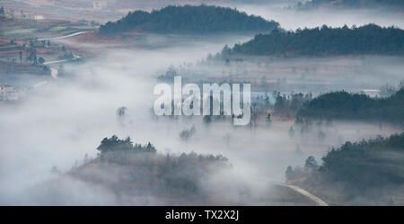 nebbia di montagna Foto Stock