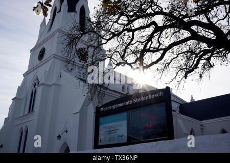 Moedergemeente Stellenbosch, (Chiesa Madre in afrikaans) è il histroric chiesa olandese riformata in Stellenbosch. Foto Stock