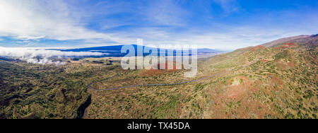 Stati Uniti d'America, Hawaii, Big Island, vista su Mauna Kea parco dello stato Foto Stock