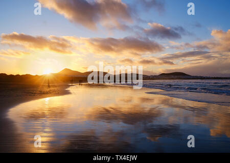 Spagna Isole Canarie Lanzarote, Caleta de Famara Foto Stock