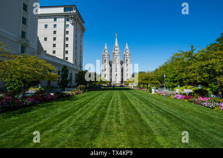 Stati Uniti d'America, Utah, Salt Lake City, Mormon Salt Lake City tempio Foto Stock