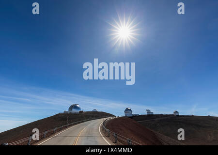 Stati Uniti d'America, Hawaii, Mauna Kea vulcano, telescopi a Mauna Kea di osservatori Foto Stock