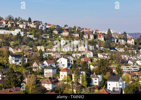 Germania, Stoccarda, Haigst, zona residenziale con case moderne Foto Stock