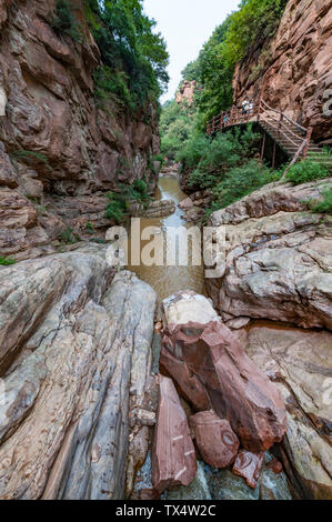 Fuxi Grand Canyon Scenic Area, Zhengzhou, nella provincia di Henan Foto Stock