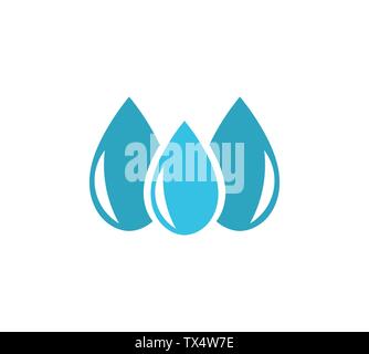 Simbolo dell'acqua. Gocce di blu di icona Illustrazione Vettoriale