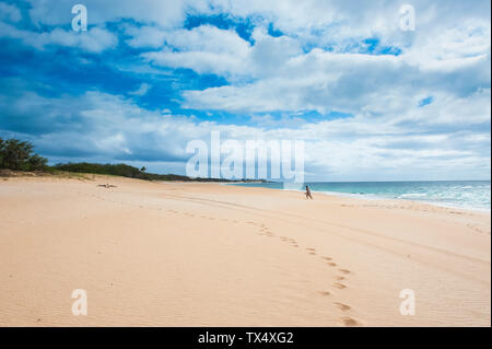 Hawaii, isola di Molokai, Papohaku Beach Foto Stock