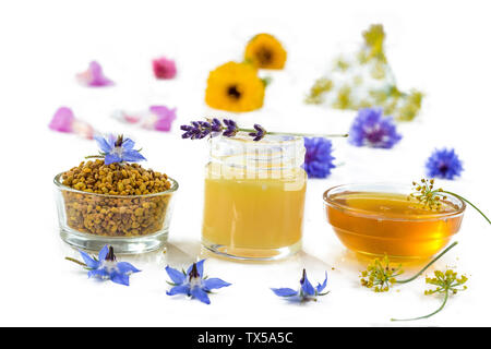 Miele biologici prodotti apistici Foto Stock