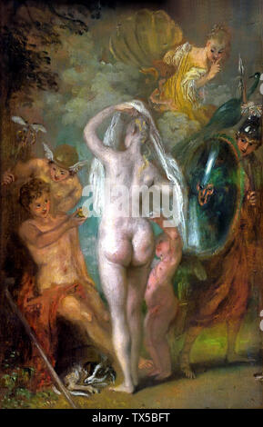 La sentenza di Parigi 1718 da Jean Antoine Watteau 1684-1721 francia, francese. Foto Stock