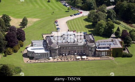 Vista aerea di Wynyard Hall, North East England, Regno Unito Foto Stock