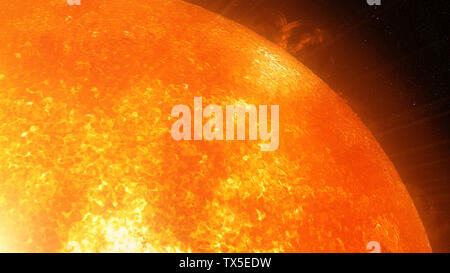 3d reso illustrazione del sole Foto Stock