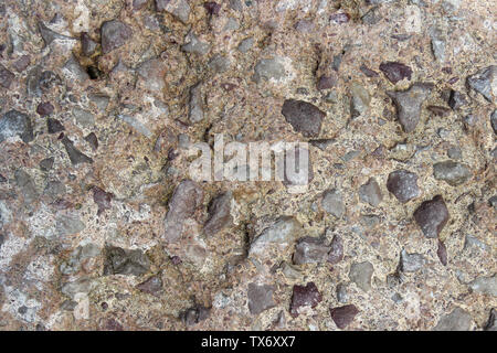 Conglomerato. Roccia sedimentaria campione Foto stock - Alamy