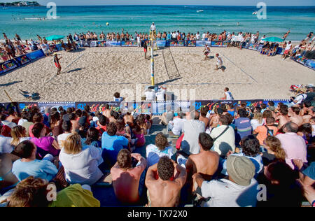Beach volley Mondello Palermo Italia Foto Stock