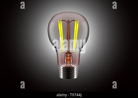 3D reso illustrazione di una lampadina classica. Foto Stock