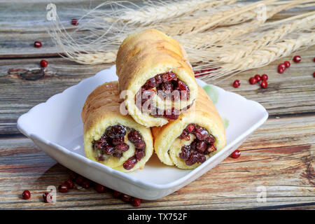 Fagioli rossi rotolo di torta Foto Stock