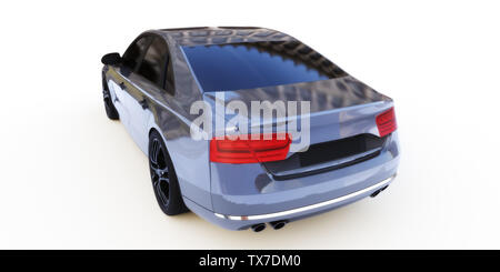 3d reso illustrazione di un auto nera Foto Stock