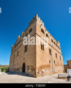 Castillo de Valderrobres, il castello gotico, del secolo XIV, Valderrobres, provincia di Teruel, Aragona, Spagna Foto Stock