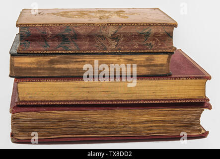 Splendidi vecchi libri antichi Foto Stock