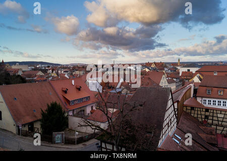 Vista sui tetti di Bamberg Foto Stock