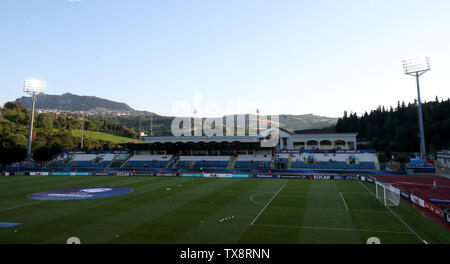 Una vista generale della San Marino Stadium, Serravalle. Foto Stock
