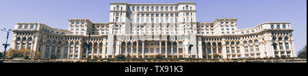 Banner proporzioni la fotografia con il Palazzo del Parlamento di Bucarest, Romania. (3) Foto Stock