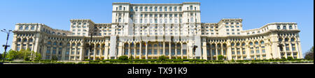 Banner proporzioni la fotografia con il Palazzo del Parlamento di Bucarest, Romania. (3) Foto Stock