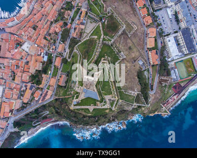 Vista dall'alto dell' antica fortezza di Portoferraio sull isola d'Elba, Italia. Foto Stock