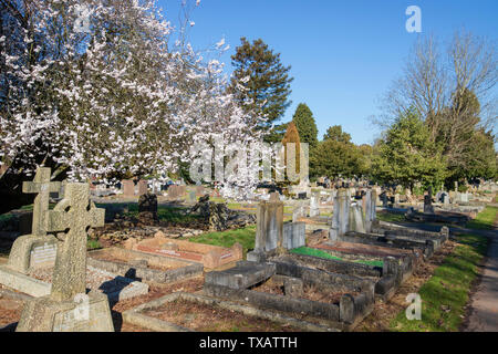 Le tombe e il cimitero di cui Canford cimitero, Bristol Foto Stock