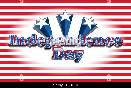 American Independence Day, vettore Illustrazione Vettoriale