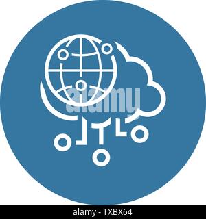 Semplice accesso globale icona Vettore Illustrazione Vettoriale