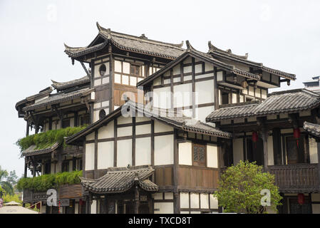 Costruzione della cittadina Hakka in Gankeng, Shenzhen Foto Stock